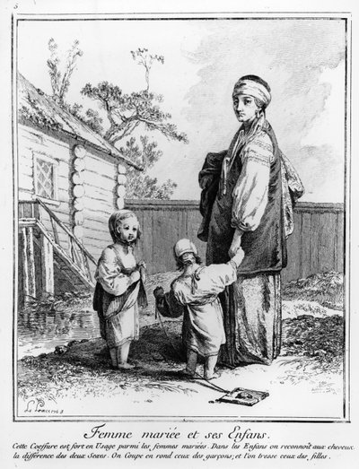 En gift jødisk kvinde og hendes børn af French School